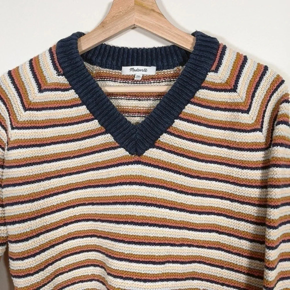 Madewell V-neck Multicolor  Striped Sweaters - Picture 5 of 13